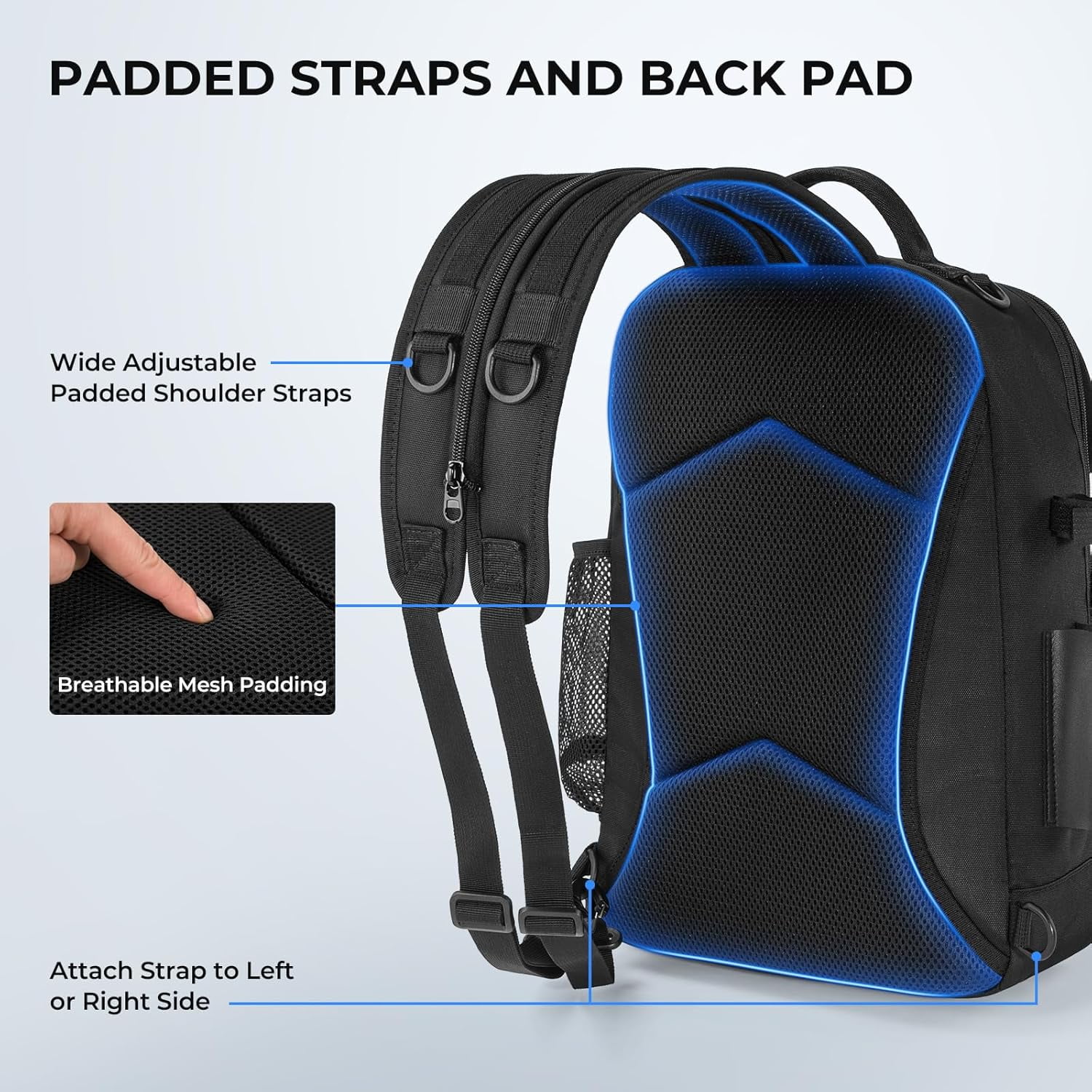 KastKing BaitSpace Fishing Sling Bag, Fishing Backpack with Rod & Beverage Holder, Tackle Bag for Fishing Gear