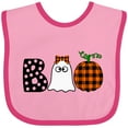 thumbnail image 3 of Inktastic Boo Halloween Ghost and Plaid Pumpkin Boys or Girls Baby Bib, 3 of 4