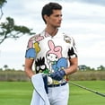 thumbnail image 4 of Lsque Sanrio Pattern Golf Shirts for Men Dry Fit Print Moisture Wicking Performance Short Sleeve Polo Shirt-Medium, 4 of 7