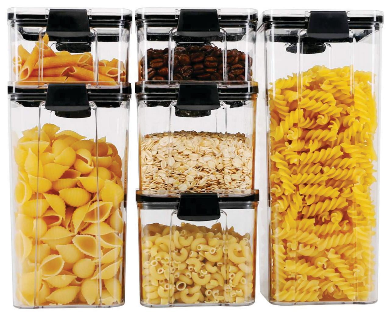 Plexel Airtight Food Storage Containers, 6 Pack Canisters Sets For The