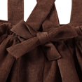 thumbnail image 4 of PENGXIANG Enfants en Bas Âge Bébé Filles Sangle Velours Côtelé Ensemble Robe Robe Vêtements Bouton Solide Mini Robes, 4 of 6
