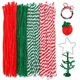 thumbnail image 1 of KRABALL 100PCS Colorful Chenille Stem Pipe Twisted Rod Toys Production Manual Handmade DIY Material Christmas Party Supplies, 1 of 5