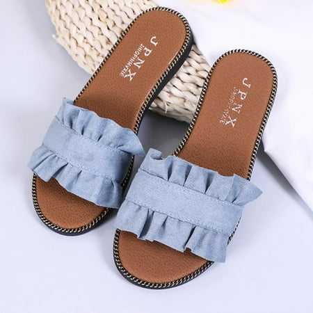 

Ladies Summer Sweet And Comfortable Casual Sandal Clip TOPWONER Non-Slip Fungus Lace Wear-Resistant Slippers