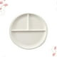 thumbnail image 3 of 8 Inch Bone China Plate Simple Porcelain Plate Three Compartments Breakfast Steak Round Ceramic Tableware Home Decor (Random Style), 3 of 4