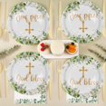 thumbnail image 4 of 350 PCS God Bless Baptism Plates | Disposable Paper First Communion Decorations Party Tableware Set | Ideal for Christening Celebration Baby Shower Religious Party Supplies | Serve 50, 4 of 8
