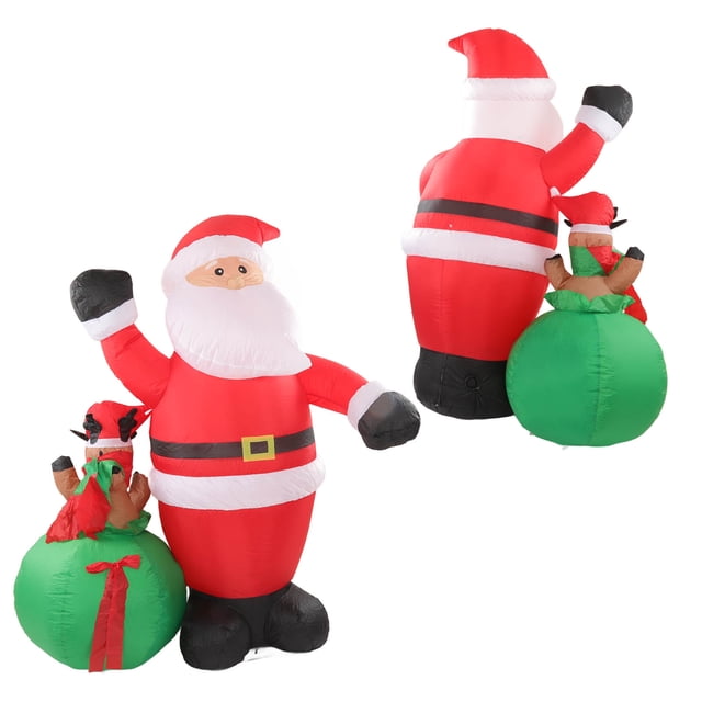 Decoración De Navidad Al Aire Libre Inflable Santa Elk LED A Prueba De Meteorología