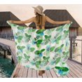 thumbnail image 4 of LA LEELA Women's Bikini Beach Wrap Swimwear Cover up Bathing suit Summer Wraps Swimsuit Sarong Skirts for Women One Size Fern, Leaves, 4 of 5