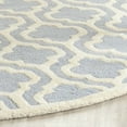 thumbnail image 3 of SAFAVIEH Cambridge Kirsten Geometric Wool Area Rug, Light Blue/Ivory, 6' x 6' Round, 3 of 7