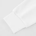 thumbnail image 4 of Girls Solid Color Hoodie, Drawstring Pocket Soft Loose Pullover, Long Sleeve Casual Top For Kids White 5-6Years, 4 of 6