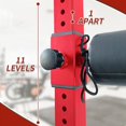 thumbnail image 7 of Bulgarian Split Squat Stand with Adjustable Height, Stable Steel Leg Machine for Single Leg Squats, Lunges, Home Gym Strength Training Equipment, Red & Black, 7 of 7
