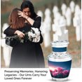 thumbnail image 4 of JAGASY Pink Rose Urn for Men - Blue Small Urns for Human Ashes Keepsake - Sunset Urn for Ashes Adult Male - Flowers Decorative Cremation Urns for Mom & Dad - (3 Inch), 4 of 7
