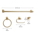 thumbnail image 7 of Positano 4-Piece Matte Brass Bathroom Hardware Accessory Kit, 7 of 7