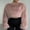 01 Pink, variant on YueHuiYing Women Fashionable Crew Neck Cropped Sweater Casual Long Sleeve Knit Tops Pullover Sweater