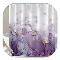 AUQ Purple Shower Curtain,Abstract Marble Shower Curtain for Bathroom Waterproof Fabric Shower Curtain Set with Hooks 72X72 Inches