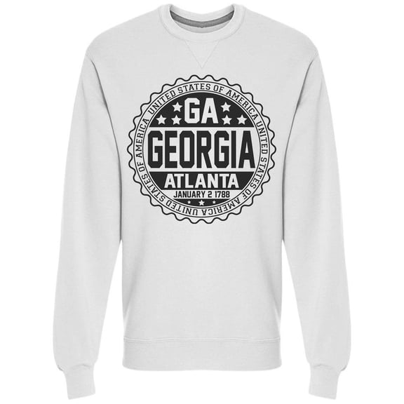 Georgia, Atlanta January 2 1788 Sweatshirt Men -Image by Shutterstock, Male 3X-Large