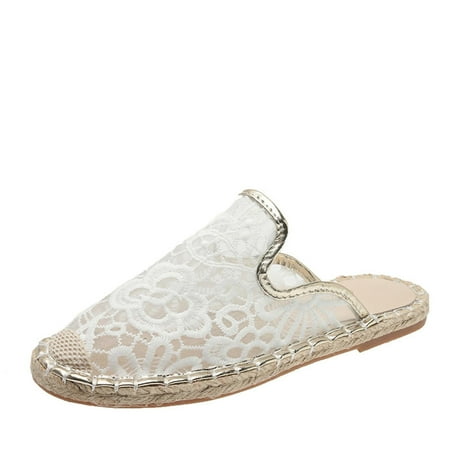 

symoid Womens Slides on Clearance- New Comfort Open Toe Summer Casual White Sandals for Ladies Size 8.5