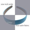 thumbnail image 4 of Motique Accessories Blue 1 inch Satin Hard Headband, 4 of 5