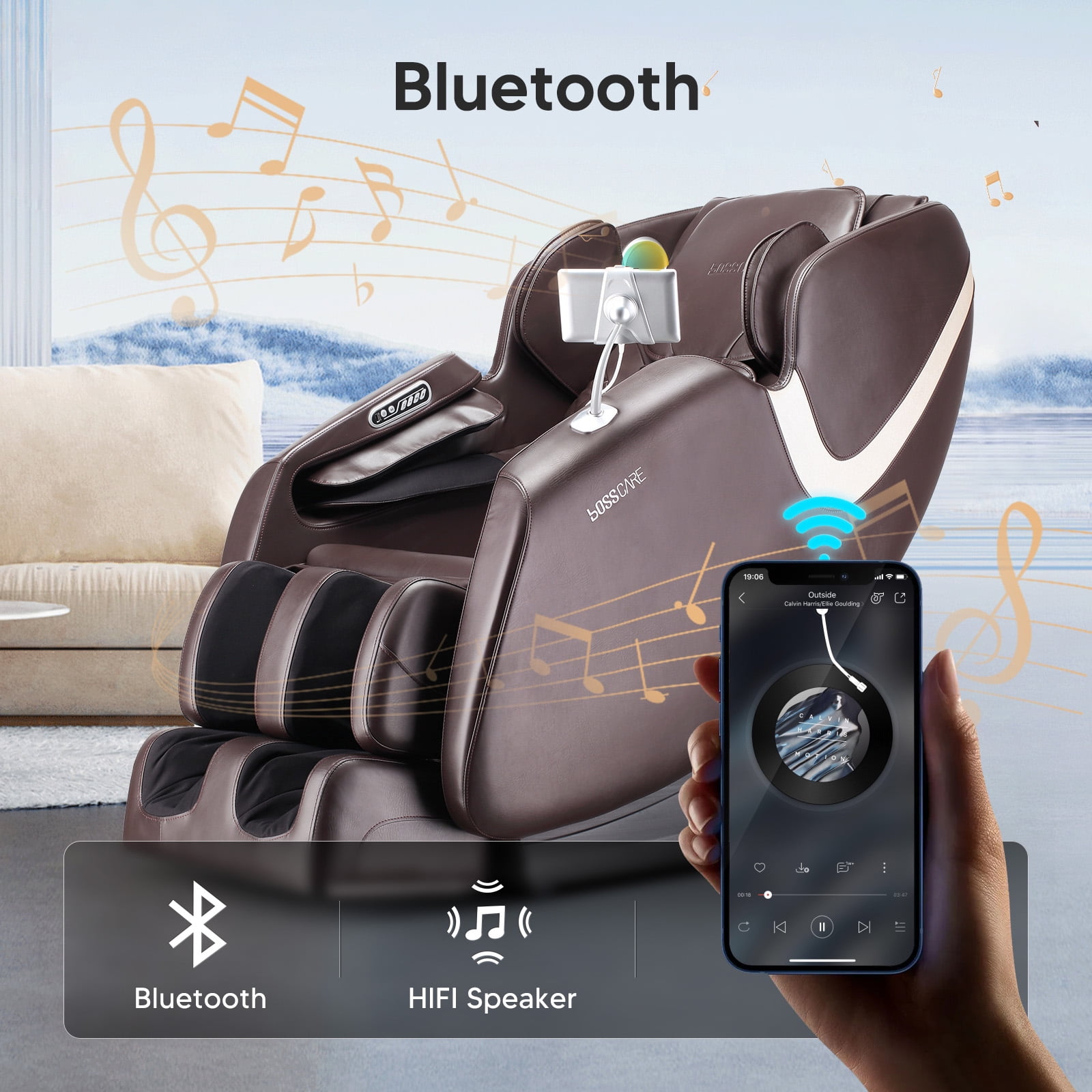 BOSSCARE 2023 New Massage Full Body Chairs with AI Voice App