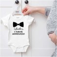 thumbnail image 5 of Ladies I Arrived Handsome Bowtie Bodysuit Jumper Boys Infant Baby Brisco Brands 6M, 5 of 6