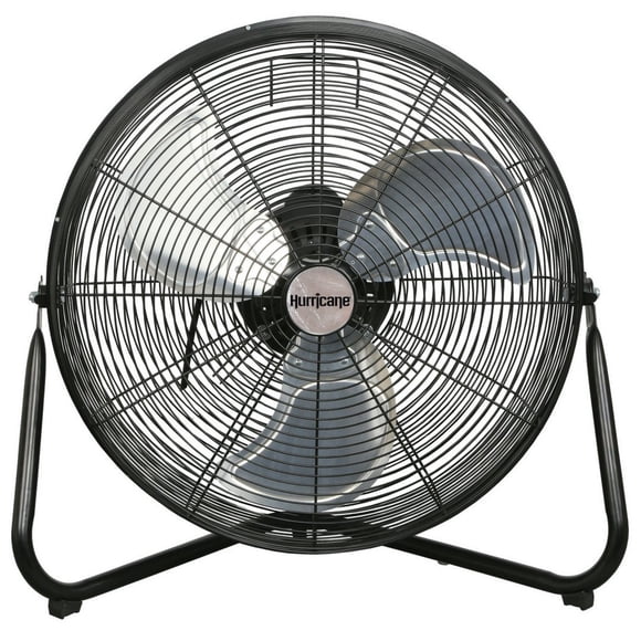 Hurricane Orbital Wall/Floor Fan - 20 Inch, Pro Series, High Velocity, Heavy Duty Metal For Industrial, Commercial, Residential, & Greenhouse Use - ETL Listed, Black
