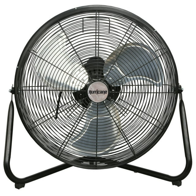 Hurricane Orbital Wall/Floor Fan - 20 Inch, Pro Series, High Velocity, Heavy Duty Metal For Industrial, Commercial, Residential, & Greenhouse Use - ETL Listed, Black