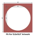 thumbnail image 2 of Brick Red Picture Frame Mat for 16x16 Frames - Circle Opening for 14x14 Photos - 10 Mats, 2 of 7