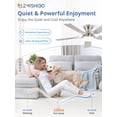 thumbnail image 4 of Ventilador de Techo ZMISHIBO de 42" Empotrado con LED Regulable, 4 of 9