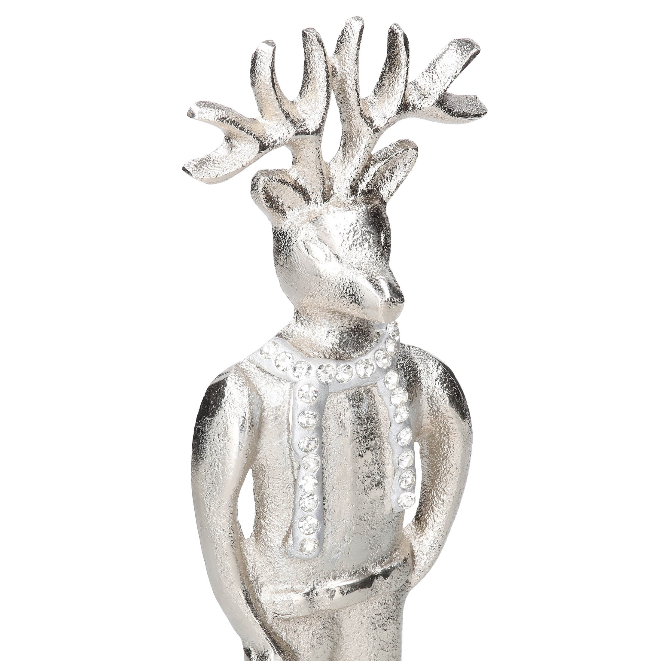 Metal Deer Man Christmas Decoration, Silver, 12", by Holiday Time