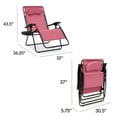 thumbnail image 2 of Best Choice Products Oversized Zero Gravity Chair, Folding Outdoor Patio Recliner w/ Cup Holder - Pink, 2 of 7