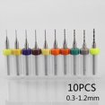 thumbnail image 3 of 10Pcs/Set 0.3-1.2Mm Tungsten Steel Drill Bits Pcb Print Circuit Board Drill Bit, 3 of 6
