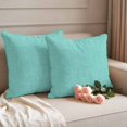 thumbnail image 3 of Outdoor Waterproof Pillow Covers Rustic Linen Texture Decorative Throw Pillow Protectors,Pillowcase Cushion Cases for Patio Sofa Garden Couch,16x16in,Pack of 2, 3 of 14