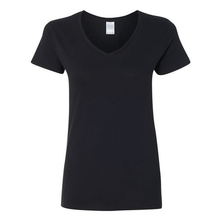 Gildan Heavy Cotton V-Neck T-Shirt for Women Semi-Fitted Size up to 3XL
