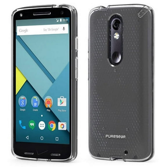 PureGear [Clear/Transparent] SlimShell Hard Case Cover for Verizon Motorola Droid Turbo 2 (XT1580 XT1585)