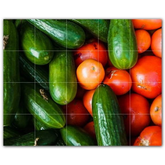 Picture-Tiles.com: Fruit Ceramic Tile Wall Mural WAL500707-54XL. 60"W x 48"H using (20) 12" x 12" Ceramic Tiles-Satin Finish