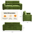 thumbnail image 2 of COPIAE 82” Velvet Loveseat Sofa, Comfy Deep Seat Sofa with Soft Cushion, Modern 2-Seater Couch with Piano Design Armrest& Ergonomic Backrest, Home Sofa Couch for Living room Bedroom, 2 of 10