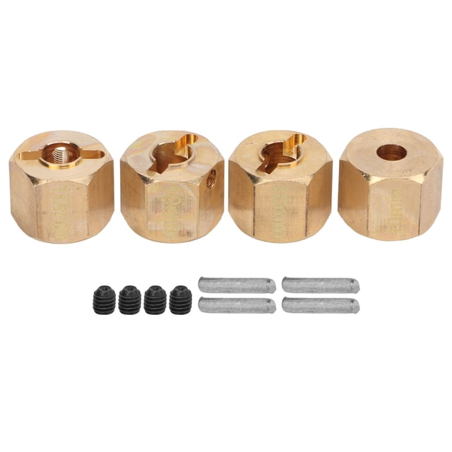 Juego de 4 adaptadores de cubo de rueda hexagonal de 12 mm para SCX10 90046 GN7 CC01 1/10 RC Cars