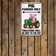 thumbnail image 5 of 8" x 12" Aluminium Retro Sign Pig Parking Sign Room Decor Home Decoration - Cute Pig Gifts for Women Girls Wall Art, 5 of 7