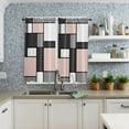 thumbnail image 4 of Geometric Figures Blush Pink Abstract Curtain Home Decoration Living Room Short Curtains Window Treatments For Kitchen Bedroom, 4 of 6