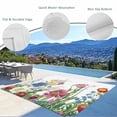 thumbnail image 6 of Outdoor Rug 5x7 ft Boho Floral Print Waterproof Outdoor Patio Rug Mat Non Slip Outside Area Rugs Carpet for RV,Camping,Porch,Deck,Pool,Balconybackyard,Peony Strawberry, 6 of 9