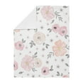 thumbnail image 5 of Sweet Jojo Designs Watercolor Floral Pink and Grey Baby Security Blanket, 5 of 5