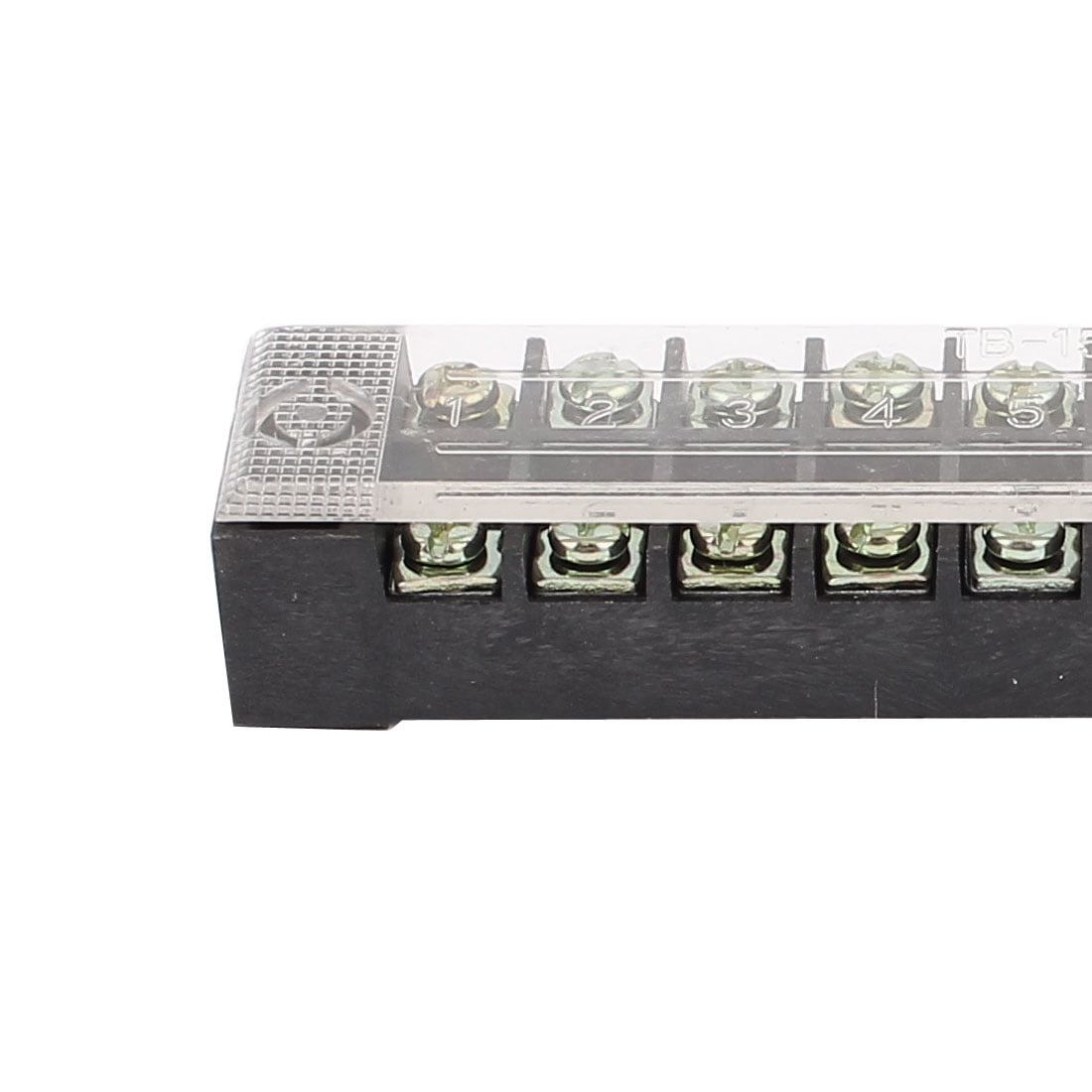 LDEXIN 5pcs 600V 15A Dual Row 12 Position Covered Screw Terminal Wire Electric Barrier Wire Connector Bar Strip Blocks TB-1512L