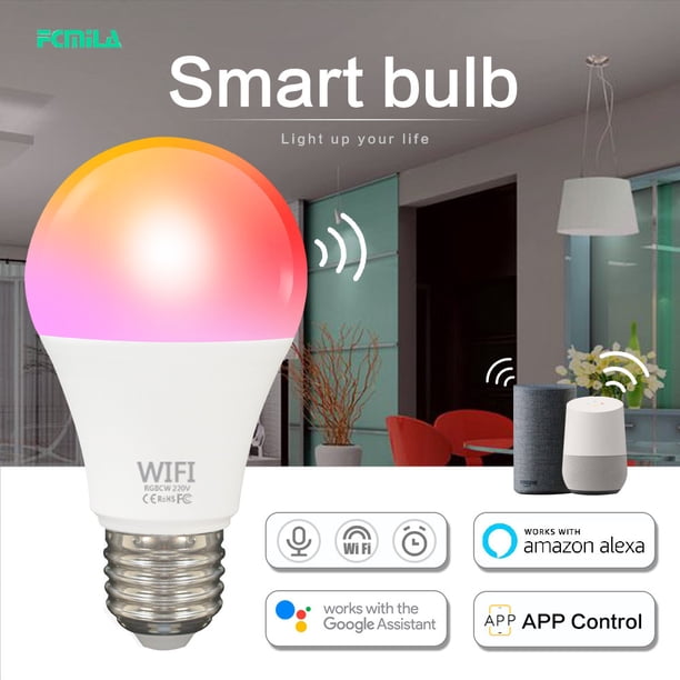 onlyliua Liquidación Bombilla Led E27 de 10 W con Wifi Rgb, Inteligente, Colorida, Inalámbrica, Controlada o Aplicación para El Hogar