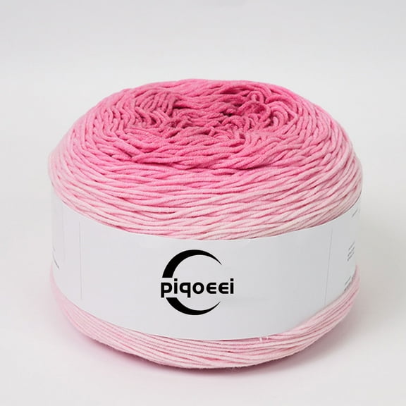 Gradient Yarn Cake - 230g/8.11oz (492 Yards) - 45% Cotton 55% Acrylic - Soft Knitting Crochet Yarn for Beginners, Scarves, Shawls, Blankets - 1 Skein
