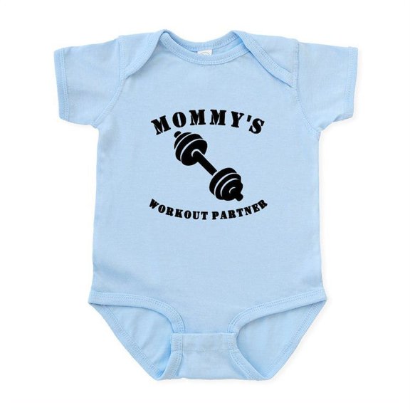 CafePress - Mommys Workout Partner Body Suit - Baby Light Bodysuit, Size Newborn - 24 Months