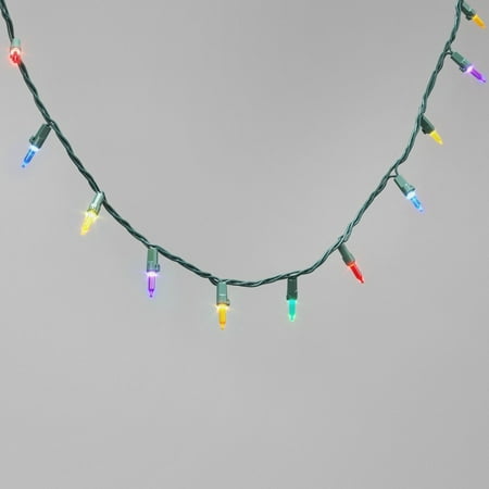 100ct LED Smooth Mini Christmas String Lights Multicolor with Green Wire - Wondershop™
