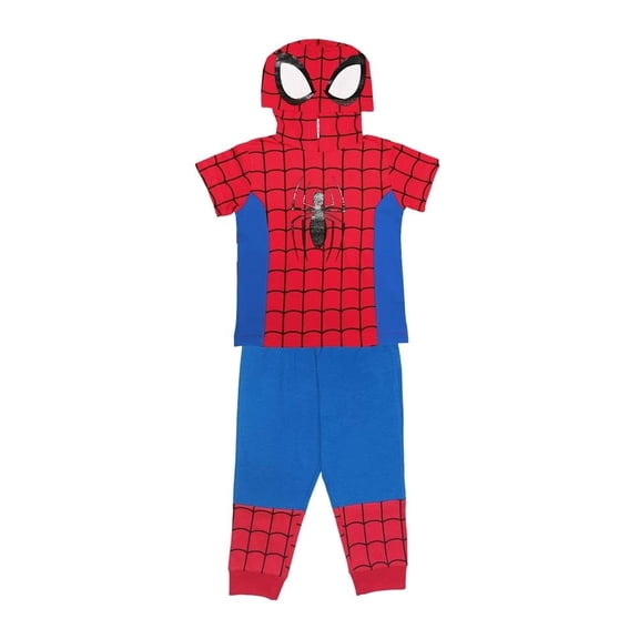 Pijama Spiderman Bebé 3X con Capucha Multicolor 2 Piezas