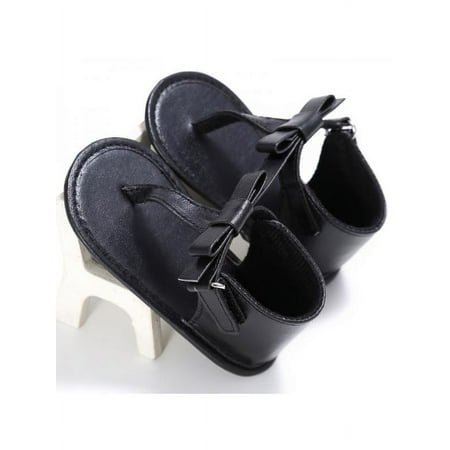 

Ropalia Infant Newborn Baby Girl Sandal Crib Shoes Anti-slip Flip Flop Prewalker Shoes