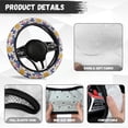 thumbnail image 4 of Uorisanigo Daisy Pattern Fluffy Steering Wheel Cover for Women Unique 15 Inch Car Steering Wheel Cover for Winter Breathable Car Steering Wheel Cover for Most Vehicle Car Decor Gift for Holiday, 4 of 8