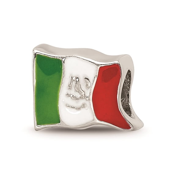 925 Sterling Silver Reflections Enameled Mexico Flag Bead Charm Pendant Fine Jewelry For Women Gifts For Her