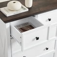 thumbnail image 6 of Leumius 6 Drawer Dresser for Bedroom,Tall Chest of Drawers Closet Organizers Storage Clothes,Storage Cabine for Living Room,Entryway,White, 6 of 8